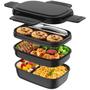 Imagem de Recipientes de almoço para adultos Bento Box HOMETALL 1900mL com utensílios