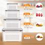 Imagem de Recipientes de Armazenamento de Frutas Winproper - Pacote com 8 Unidades para Geladeira com Tampas