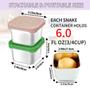 Imagem de Recipientes para lanches HTEVW em aço inoxidável para crianças, 180 ml, pacote com 6