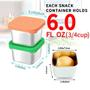 Imagem de Recipientes para Lanches HTEVW - Pacote com 6 Unidades de 180ml em Aço Inoxidável para Crianças