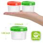 Imagem de Recipientes Plásticos EONJOE 120ml com Tampas Reutilizáveis - Pacote com 12