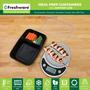 Imagem de Recipientes Preparação Refeições Freshware (150 Unidades) - 2 Compartim. c/ Tampa, Sem BPA, Microondas/Lava-Louças/Freezer