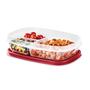 Imagem de Recipientes Rubbermaid EasyFindLids para Preparação de Refeições (1,2L) - Pacote com 5 (Vermelho)