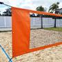 Imagem de Rede Beach Tennis com banda lateral Zaka Laranja 8,60m x 0,80m