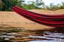 Imagem de Rede de Dormir Náilon Amazona Camping Vermelha com Preto