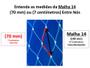 Imagem de Rede de Pesca Malha 14 Fio 0,40 3,36 Altura Comp. 100 Metros Boia Isopor Rede Pronta Profissional