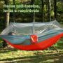 Imagem de Rede Portátil Acampamento Trilha c Mosquiteiro Para Dormir Descanso Viagem Trilha Pesca Camping