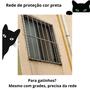 Imagem de Rede proteção de janela criança gato cor preta 1,20 x 1,20