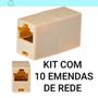 Imagem de Rede Sem Limitações - Kit 10 Emendas Rj45 8 Vias