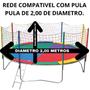 Imagem de Rede Tela Proteção Colorida P Pula Pula De 2,00 Com Ziper