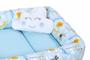 Imagem de redutor de berço ninho com  ziper e almofada estampadas  confortavel para o bebe