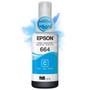 Imagem de Refil de Tinta Original Epson Ecotank T664 Compatível L121 L355 L365 L375 L395 L396 L455 L475 L495 L555 - Ciano T664220