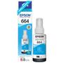 Imagem de Refil de Tinta Original Epson Ecotank T664 Compatível L121 L355 L365 L375 L395 L396 L455 L475 L495 L555 - Ciano T664220