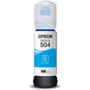 Imagem de Refil Epson T504 Ciano 70ml para Impressoras L4150 / L4160 / L6171 / L6161 e L6191 - T504220