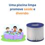 Imagem de Refil Filtro Piscina Inflável 2200L/h 127V/220V Potente Refil Reposição Para Filtro Elétrico Mor