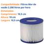Imagem de Refil Filtro Piscina Inflável 2200L/h 127V/220V Potente Refil Reposição Para Filtro Elétrico Mor