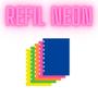 Imagem de Refil Inteligente A5 Folhas Neon 120g Un