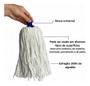 Imagem de Refil Mop Esfregão Úmido Rosca Universal Algodão Kit Com 10