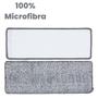 Imagem de Refil Mop Flat Microfibra Original para Limpeza Kit Com 2 Unidades Esfregão Vassoura Magica Rodo