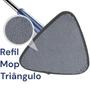 Imagem de Refil Mop Triangular 360 Rodo Giratório Lava Seca Com Extrusão Microfibra Limpeza de Piso Cozinha
