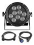 Imagem de Refletor Canhao Led Par 64 Rgbwa+Uv 9 Leds 18W Prova D'Agua