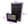 Imagem de Refletor de led 200w  energia solar com controle + placar solar completo