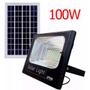 Imagem de Refletor Energia Solar 100w Kit 2 Und Led luminaria Sensor controle remoto Bateria