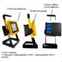 Imagem de Refletor Holofote 100w Led Recarregável Portátil Lanterna Bivolt Com Carregador Tomada e Veicular