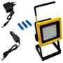 Imagem de Refletor Holofote 100w Led Recarregável Portátil Lanterna Bivolt Com Carregador Tomada e Veicular
