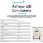 Imagem de Refletor Holofote Led C/ Bateria Recarregável Portátil 200W