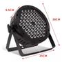 Imagem de Refletor LED 60 LEDs 3 em 1 RGBW DMX Painel Digital Canhão de Luz Slim Strobo RO-60A