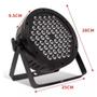 Imagem de Refletor LED 60 LEDs 3 em 1 RGBW DMX Painel Digital Canhão de Luz Slim Strobo RO-60B