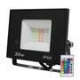 Imagem de Refletor Led Holofote 20w Bivolt Rgb Colorido Com Controle