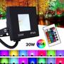 Imagem de Refletor Led Holofote 20w Bivolt Rgb Colorido Com Controle