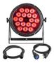 Imagem de Refletor Led Par 64 Rgbwa-Uv 18 Leds De 18W Dmx Ip65 Bivolt