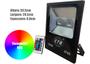 Imagem de Refletor Led Rgb Cores 100W Bivolt Ip66 Com Controle Remoto