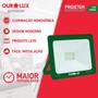 Imagem de Refletor LED SLIM 10 watts Bivolt Cor da Iluminacao Verde OUROLUX