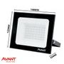 Imagem de Refletor led slim 50w preto branco frio 6500k bivolt - avant