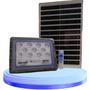 Imagem de Refletor Led Solar Holofote 600W Com Placa Bateria Prova Dágua  IP66 Frio Aluminio-JORTAN