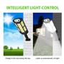 Imagem de Refletor Luminária Solar Sensor Presença Controle Remoto Externo Casa Calçada Poste Muito Forte Luz Branca