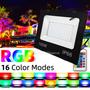 Imagem de Refletor Rgb 100W Led Holofote Iluminação Palco E Decoração Controle Remoto 16 Cores RERGB100W