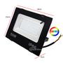 Imagem de Refletor RGB 50W LED Holofote 16 Opções De Cores Com Controle Remoto RERGB50W