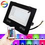 Imagem de Refletor RGB 50W LED Holofote 16 Opções De Cores Com Controle Remoto RERGB50W