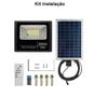 Imagem de Refletor Solar 200w Led 6000k Placa Solar e Controle Remoto