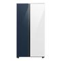 Imagem de Refrigerador Bespoke Side by Side Samsung Frost Free com 590 Litros Clean Navy e Clean White - RS60CB76