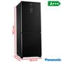 Imagem de Refrigerador Bottom Freezer Inverter Panasonic de 02 Portas Frost Free com 425 Litros e Painel Easy Touch Preto - B