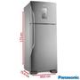Imagem de Refrigerador de 02 Portas Panasonic Frost Free com 435 Litros com Degelo Automático Aço Escovado - NR-BT50BD3X