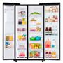 Imagem de Refrigerador Side by Side Family Samsung de 02 Portas Frost Free, 585 Litros, Painel Eletrônico, Inox e Preto - RS58T5561B1