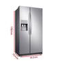Imagem de Refrigerador Side By Side Samsung de 02 Portas Frost Free com 501 Litros Painel Eletrônico Inox - RS50N3413S8/AZ