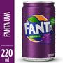 Imagem de Refrigerante fanta uva mini lata 220ml - Coca